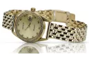 Gold men's watch Geneve ★ zlotychlopak.pl ★ Gold purity 585 333 Low Price!