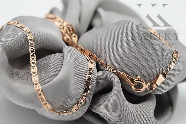 Rosu rosu roz 14k Gold Chain 585 cc066r