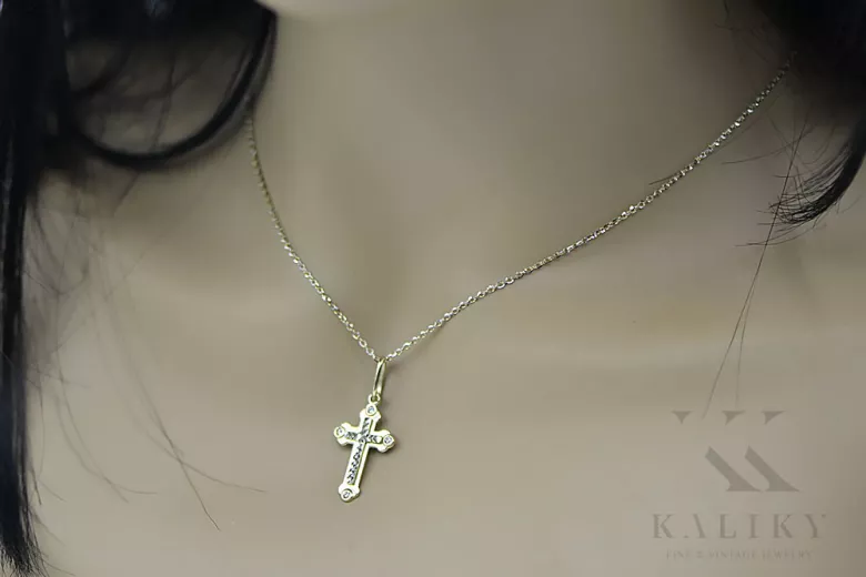 Gold Orthodoxe Kreuz ★ russiangold.com ★ Gold 585 333 Niedriger Preis