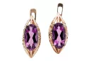 "Exklusive Amethyst Ohrringe in 14 Karat Roségold vec141" Vintage