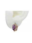 "Exklusive Amethyst Ohrringe in 14 Karat Roségold vec141" Vintage