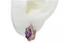 "Exklusive Amethyst Ohrringe in 14 Karat Roségold vec141" Vintage