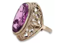 Anillo ruso soviético rosa 14k 585 oro Alejandrita Rubí Esmeralda Zafiro Zircon vrc084