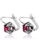 Vintage 925 Silver Ruby earrings vec018s