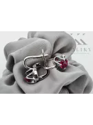 Vintage 925 Silver Ruby earrings vec018s