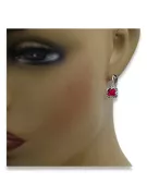 copie de boucles d'oreilles en argent russe Vintage 925 avec Alexandrite vec018s