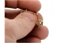 "Classic 14K Rose Gold Vintage Earrings Adorned with Yellow Peridot" vec145