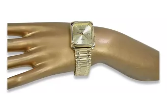 Жълт 14k 585 златен мъжки часовник Geneve mw001y&mbw009y