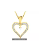 Yellow  white rose gold silver beautiful heart pendant cgcpc038