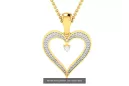 Yellow  white rose gold silver beautiful heart pendant cgcpc038