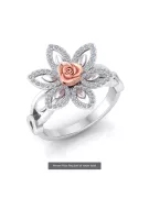 Rose russe rose 14k 585 or Vintage ring vrn001