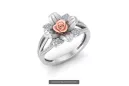 Rose russe rose 14k 585 or Vintage ring vrn001