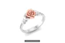 Russische Sowjetrosa rosa 14k 585 gold Vintage ring vrn001