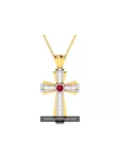 Gold katholisches Kreuz ★ russiangold.com ★ Gold 585 333 Niedriger Preis