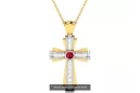 Cruz Católica de Oro ★ russiangold.com ★ Oro 585 333 Precio bajo