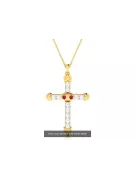 Cruz Católica de Oro ★ russiangold.com ★ Oro 585 333 Precio bajo