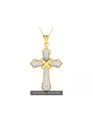 Cruz Católica de Oro ★ russiangold.com ★ Oro 585 333 Precio bajo