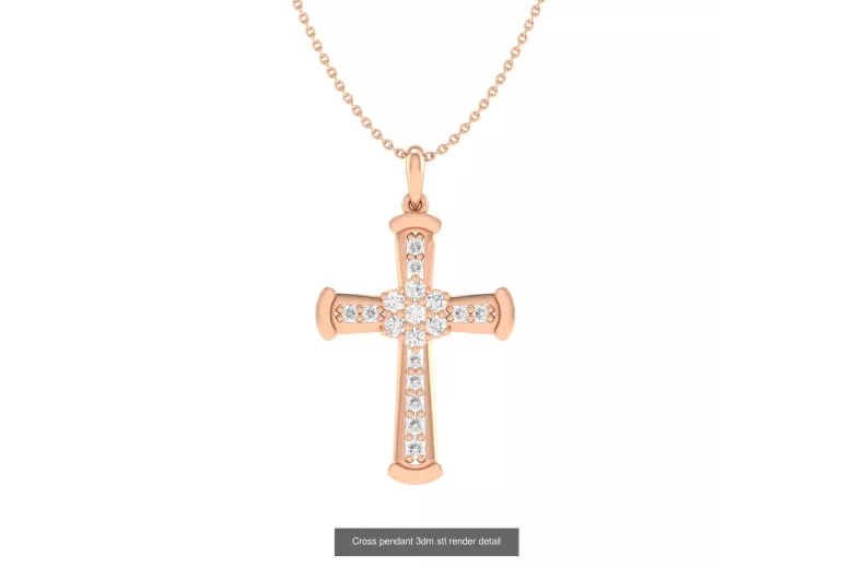 Cruz Católica de Oro ★ russiangold.com ★ Oro 585 333 Precio bajo