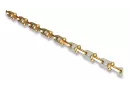 Yellow white rose solid gold chain cgcc006