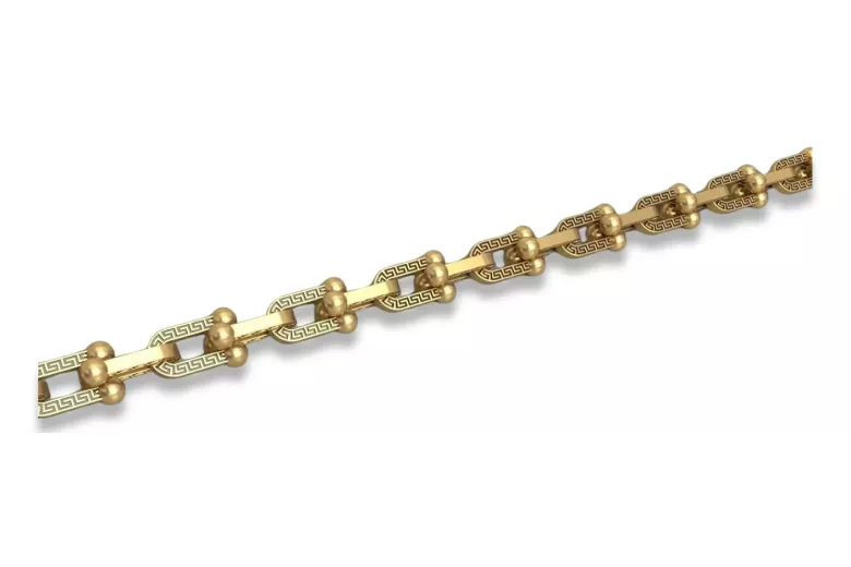 Yellow white rose solid gold chain cgcc006