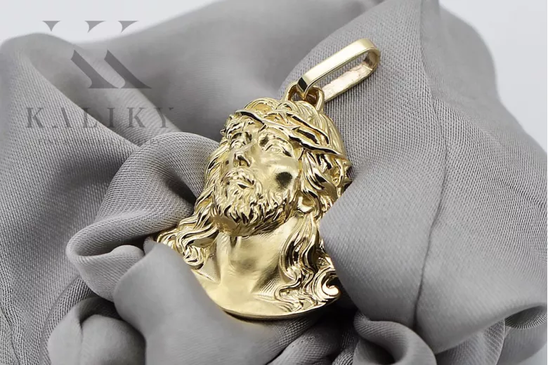 Pendentif icône médaillon Jezus ★ https://zlotychlopak.pl/fr/ ★ Or 585 333 prix bas