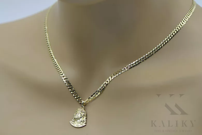 Pendentif icône médaillon Jezus ★ https://zlotychlopak.pl/fr/ ★ Or 585 333 prix bas