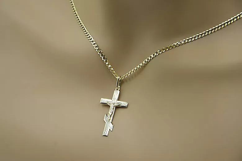 Gold Orthodox Cross ★ russiangold.com ★ Gold 585 333 Low price