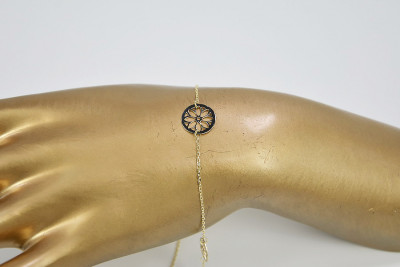 Pulsera ★ de oro rosa amarillo russiangold.com ★ Oro 585 333 Precio bajo