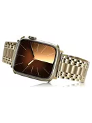 Amarillo de oro de 14k hombre de Apple reloj pulsera mbw012apple