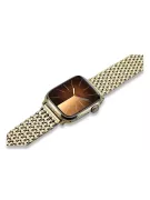 Yellow 14k gold man's Apple watch bracelet mbw013yapple