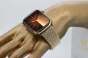 Yellow 14k gold man's Apple watch bracelet mbw014apple