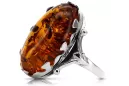 Rose russe rose soviétique rouge 585 583 or amber ring vrab052