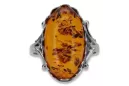 Russian rose Soviet pink USSR red 585 583 gold amber ring vrab052