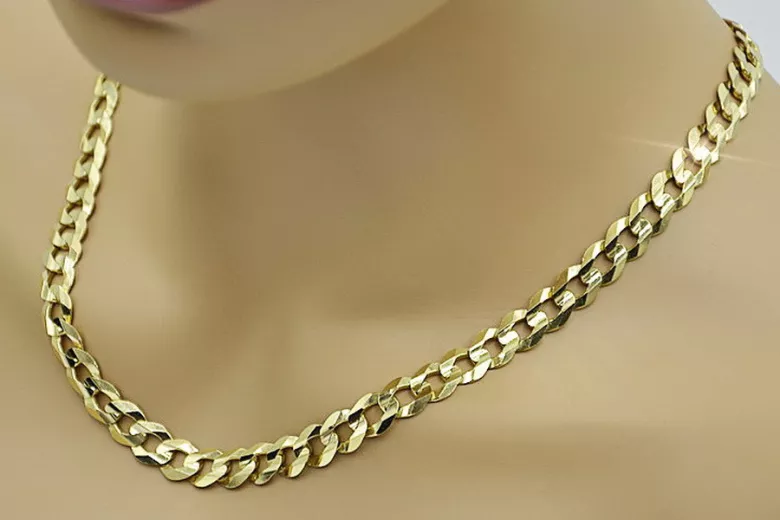 Yellow rose gold chain ★ russiangold.com ★ Gold 585 333 Low price