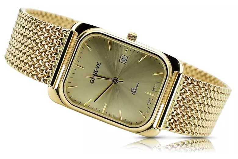 Montre hommes d'or Geneve ★ https://zlotychlopak.pl/fr/ ★ Pureté d'or 585 333 Low Price!