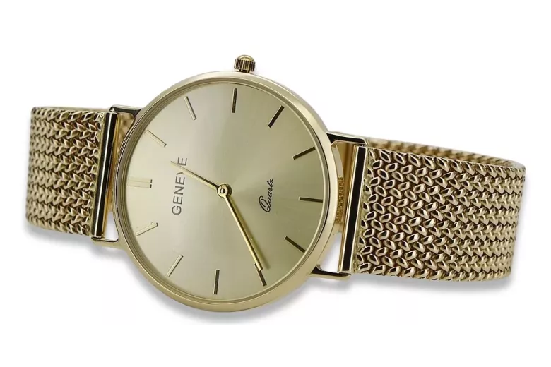 Reloj para hombres de oro Geneve ★ https://zlotychlopak.pl/es/ ★ Pureza de oro 585 333 Precio bajo!