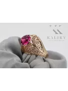 Ruso rosa soviética 14k 585 oro Alexandrite Ruby Esmeralda anillo Zircon vrc189