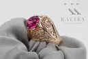 Russische Sowjetrose 14k 585 gold Alexandrite Ruby Emerald Saphir Zircon Ring vrc189