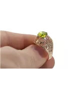 Russische Sowjetrose 14k 585 gold Alexandrite Ruby Emerald Saphir Zircon Ring vrc189