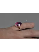 Anillo ruso soviético rosa 14k 585 oro Alejandrita Rubí Esmeralda Zafiro Zircon vrc189