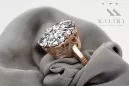 Anillo ruso soviético rosa 14k 585 oro Alejandrita Rubí Esmeralda Zafiro Zircon vrc189