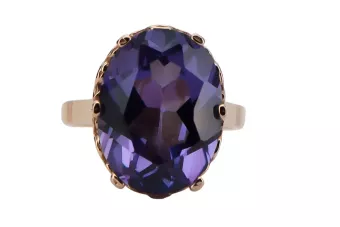 Russe soviétique rose 14k 585 or Alexandrite Rubis Émeraude Saphir Zircon bague vrc084