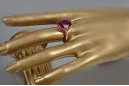 Russische sowjetische Rose 14k 585 Gold Alexandrit Rubin Smaragd Saphir Zirkon Ring vrc084