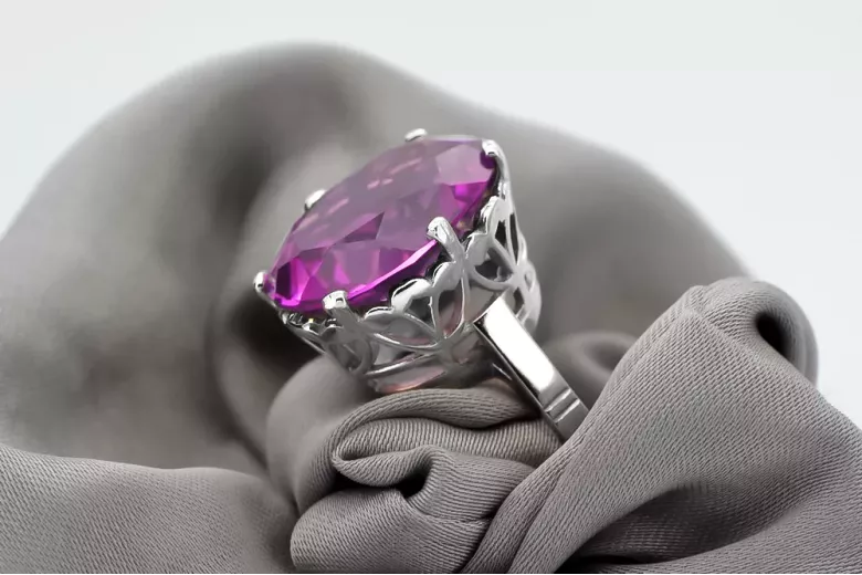 Russe rose soviétique 14k 585 or Alexandrite Ruby Emerald Sapphire Zircon ring vrc014