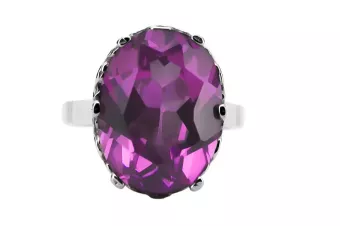 Ruso soviético rosa 14k 585 oro Alexandrite Ruby Esmeralda zafiro anillo Zircon vrc014