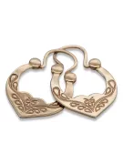 Rose rose russe soviétique 14k 585 or URSS Vintage Gipsy boucles d’oreilles ven017