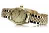 Amarillo 14k 585 oro Dama reloj de pulsera Geneve lw020ydyz pllbw008y