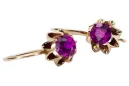 Rose rosa 14k 585 gold amethyst Ohrringe vec092 Jahr