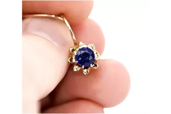 Рожева рожева 14k 585 золотих сережок vec092 Вінтажний