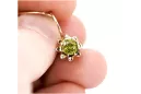 Kolczyki z różowego czerwonego 14k złota 585 z peridotem vec092 Vintage